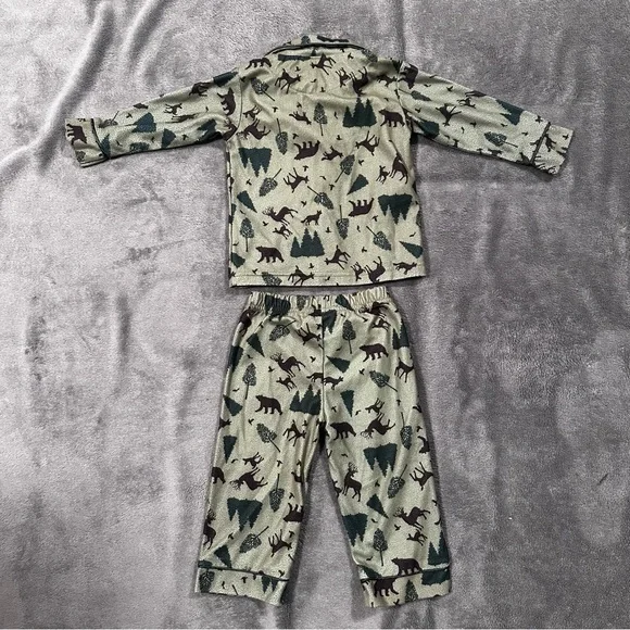 Bass Pro Shops Outdoor Kids Fleece Woodland Pajamas - 12 months - Picture 2 of 5